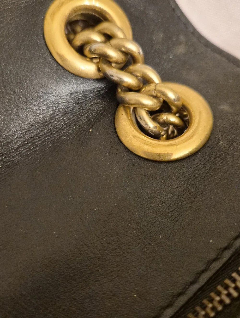 Gucci GG Marmont Medium Black Matelassé Leather Shoulder Bag Gold Hardware COA